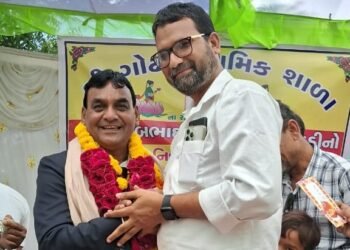 મેઘરજ તાલુકાની ગોઢા પ્રાથમિક શાળામાં  ઐયુબભાઈ ચડીનો વિદાય સમારોહ યોજાયો