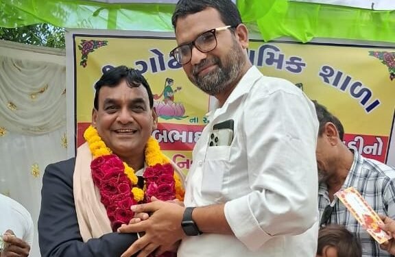 મેઘરજ તાલુકાની ગોઢા પ્રાથમિક શાળામાં  ઐયુબભાઈ ચડીનો વિદાય સમારોહ યોજાયો