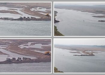 નર્મદામાં રેતી માફિયાઓ બેફામ: પોઈચા પુલ નીચે નદીનો પ્રવાહ રોકી બનાવી દીધો નાનો પુલ, તંત્ર કેમ મૌન? |…