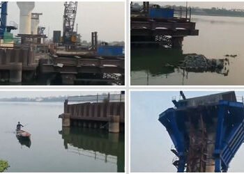 સુરતમાં બુલેટ ટ્રેનની કામગીરી સમયે મોટી દુર્ઘટના: કઠોર પાસે તાપી નદીમાં બોટ પર લોખંડની પ્લેટ પડતા પિ…