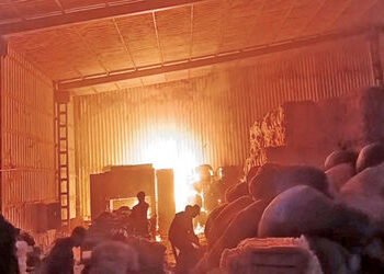 ધોળીના ધોળી ગામે ખાનગી કંપનીમાં ભીષણ આગ લાગતા દોડધામ | Massive fire breaks out in private company in…