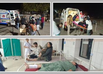 સાયલા-ચોટીલા હાઈવે પર જાનૈયાઓની બસ ટ્રકની પાછળ ઘૂસી, 24 લોકો ઈજાગ્રસ્ત | Sayla–Chotila Highway Accid…