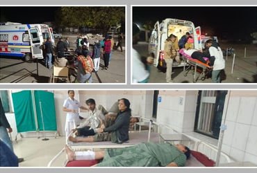 સાયલા-ચોટીલા હાઈવે પર જાનૈયાઓની બસ ટ્રકની પાછળ ઘૂસી, 24 લોકો ઈજાગ્રસ્ત | Sayla–Chotila Highway Accid…