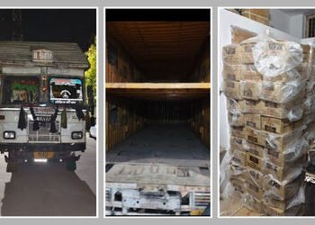 VIDEO: ભેજાબાજ બુટલેગરની તરકીબ નિષ્ફળ! ટ્રકના ચોર ખાનામાંથી એક કરોડનો દારૂ જપ્ત | Surendranagar LCB …