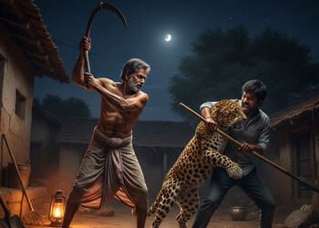 પુત્રનો જીવ બચાવવા પિતાએ ખૂંખાર દીપડાને મોતને ઘાટ ઉતાર્યો! ઉનાના ગાંગડા ગામની સીમમાં મોડીરાત્રે બની …