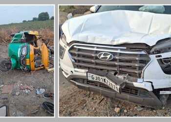 સુરેન્દ્રનગર: દસાડાના પાનવા પાસે ત્રિપલ અકસ્માત, રિક્ષામાં સવાર બેના મોત, ત્રણ ઈજાગ્રસ્ત | Triple Ac…