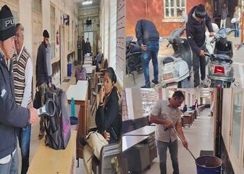 જામનગરના કોર્ટ પરિસર માં બોમ્બ સ્ક્વોડ તેમજ ડોગ સ્ક્વોર્ડનું સરપ્રાઈઝ ચેકિંગ | Surprise checking by …