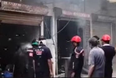 મકરપુરાના કારખાનામાં આગ લાગ્યા બાદ મધપૂડો છંછેડાતાં નાસભાગ મચી | Bees flee in stampede after fire br…