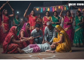 દેવભૂમિ દ્વારકાના ખંભાળીયાની કરુણ ઘટના, દાંડિયારાસ રમતી 16 વર્ષની સગીરા ઢળી પડી, હાર્ટએટેકથી મોત | d…