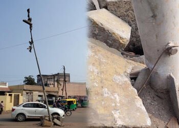 જામનગરના બેડી વિસ્તારમાં પોલીસ વિભાગના સીસીટીવી કેમેરાના પોલને અજાણ્યા વાહનના ચાલકે ટક્કર મારી દઈ સર…