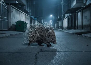 ભૂલા પડતા વન્યજીવો શહેરમાં ઘુસી આવે છે: હરણી વિસ્તારમાં શાહુડી દેખાઈ | Porcupine spotted in Harni ar…