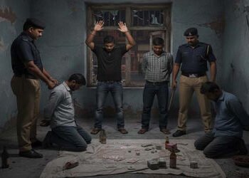 જામનગર નજીક આલિયા બાડા ગામની સીમમાં જાહેરમાં ગંજીપાના વડે જુગાર રમતાં ચાર શખસો ઝડપાયા | Jamnagar: Fo…