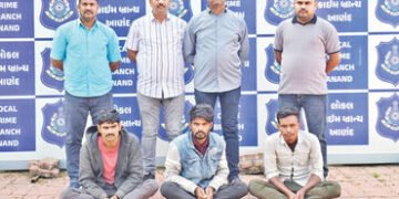 હાઈટેન્શન ઈલેક્ટ્રીક ટ્રાન્સમિશનના વાયરની ચોરી કરતી સારોલની ગેંગના ત્રણ ઝડપાયા | Three members of Sa…
