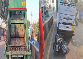 જામનગરમાં નુરી ચોકડી પાસે વહેલી સવારે કચરા ગાડી હડફેટે એકટીવા સ્કૂટર ચડી જતાં માતા-પુત્રી ઘાયલ | Mot…