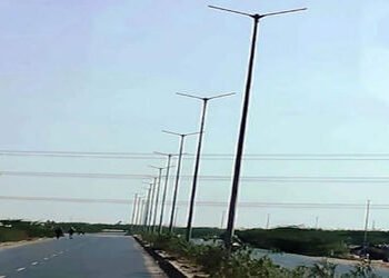 ટી.પી.રોડ ઉપરના સ્ટ્રીટલાઈટના ઉભા પોલ શોભાના ગાંઠીયા જેવા