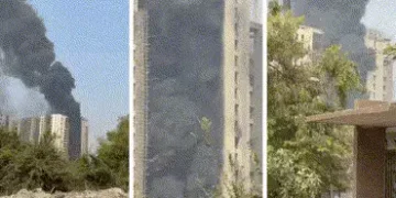 સુરતમાં સિટી લાઈટ વિસ્તારમાં ભીષણ આગથી અફરાતફરી, ધૂમાડાના ગોટેગોટા ઉડ્યાં | Massive fire breaks out …