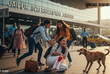 જયપુર એરપોર્ટ પર દિલ્હીની મહિલા મુસાફર પર કૂતરાનો હુમલો: લોહીલુહાણ હાલતમાં હોસ્પિટલ ખસેડાઈ | jaipur …