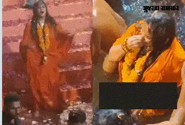 કીર્તિ પટેલનો નવો વિવાદ! ભગવા વસ્ત્રો પહેરી મૃગીકુંડમાં સ્નાન કર્યું, સાધુ-સંતોમાં નારાજગી | Kirti P…