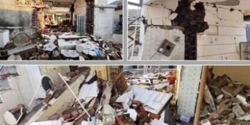 અમરેલીમાં ભેદી ધડાકાથી લોકોમાં ફફડાટ! ખેડૂતના ઘરનું રસોડુ ધરાશાયી પણ ગેસ સિલિન્ડર સલામત | Amreli Sho…