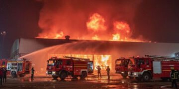 અમદાવાદના દસક્રોઈના ટીંબામાં પ્લાસ્ટિક ફેક્ટરીમાં ભીષણ આગ, ફાયરબ્રિગેડની 15 ગાડીઓ ઘટનાસ્થળે | Ahmeda…