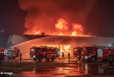 અમદાવાદના દસક્રોઈના ટીંબામાં પ્લાસ્ટિક ફેક્ટરીમાં ભીષણ આગ, ફાયરબ્રિગેડની 15 ગાડીઓ ઘટનાસ્થળે | Ahmeda…