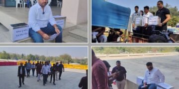 ગાંધીનગર: બજેટના વિરોધમાં AAPનો દેખાવ, ટ્રેક્ટર લઈને વિધાનસભા પહોંચ્યા ધારાસભ્ય હેમંત ખવા | Gandhina…