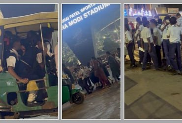 અમદાવાદમાં મેચ જોયા બાદ માસૂમ બાળકોને રિક્ષામાં ઘેટાં-બકરાંની જેમ ભરીને લઈ જવાયા | After Stadium Mat…