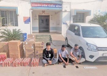 મહંમદપુરા પાસે વિદેશી દારૂની 1470 બોટલ ઝડપાઈ | 1470 bottles of foreign liquor seized near Muhammadpu…