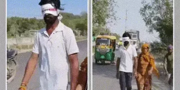 ‘લાલા’ના દર્શનની લગન: બોટાદનો ‘સંજય’ આંખે પાટા બાંધી દ્વારકાની 360 કિ.મી. લાંબી પદયાત્રાએ, પત્ની બની…