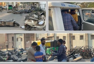 જામનગર: ‘ઓલા’ સર્વિસ સેન્ટરની લાપરવાહી સામે આક્રોશ, બે શખસોએ વાહનોમાં કરી તોડફોડ | Angry Customers C…