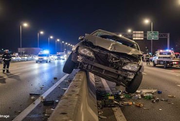 વડોદરા: રિફાઇનરી રોડ પર નશેબાજ કારચાલકે ડિવાઇડર પર કાર ચઢાવી દીધી | Drunk Driver Crashes Car into Di…