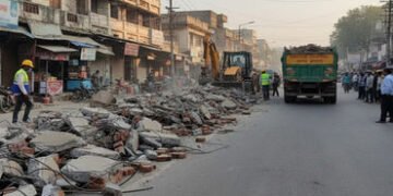 સોસાયટીના આંતરિક રસ્તા પરથી 30 જેટલા ઓટલા કોર્પોરેશન તોડી પાડ્યા ત્રણ ટ્રક ભરી માલ જપ્ત | Corporatio…