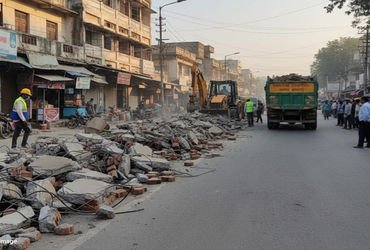 સોસાયટીના આંતરિક રસ્તા પરથી 30 જેટલા ઓટલા કોર્પોરેશન તોડી પાડ્યા ત્રણ ટ્રક ભરી માલ જપ્ત | Corporatio…