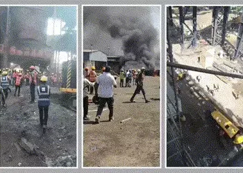 પાણીપત IOCLમાં વિરોધના પડઘા ગુજરાતમાં પડ્યા: હજીરામાં L&Tના કર્મચારીઓનો ઉગ્ર વિરોધ | 5 000 L&T Worke…