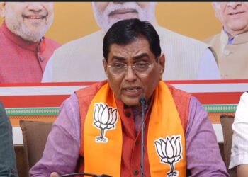 ભાજપા પ્રદેશ કાર્યાલય “શ્રી કમલમ”, કોબા ખાતે પત્રકાર પરિષદને સંબોધતા ભાજપા અનુસૂચિત જાતિ મોરચાના પ્ર…