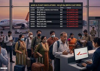 યુદ્ધ વચ્ચે મિડલ ઈસ્ટમાં અનેક ભારતીયો ફસાયા! ઈન્ડિગો-એર ઈન્ડિયાની 400થી વધુ ફ્લાઈટ્સ રદ | india canc…