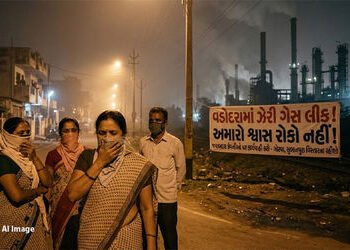 વડોદરાના ગોરવા-સુભાનપુરામાં રાત્રે છોડાતા ઝેરી ગેસથી લોકોના આરોગ્ય પર ખતરો, આંદોલનની ચીમકી | Toxic G…