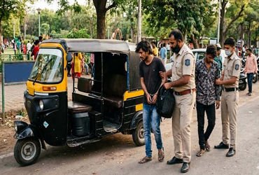 સયાજીગંજ પોલીસ સ્ટેશન સામે પાર્ક રિક્ષામાં ચોરી કરનાર બે ઝડપાયા | Two caught for stealing from a par…