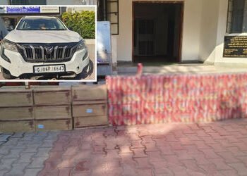 છોટા ઉદેપુર: બોડેલી પોલીસે સંખાંદ્રા ગામની સીમમાંથી લાખોનો વિદેશી દારૂ ઝડપ્યો, કારચાલક ફરાર | Chhota…