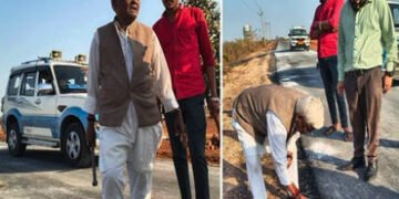 હથોડો લઈને રોડ ખોદી કાઢ્યો, ભાજપના ધારાસભ્યએ પોતાની જ સરકારના ભ્રષ્ટાચારની પોલ ખોલી | mla pannalal s…