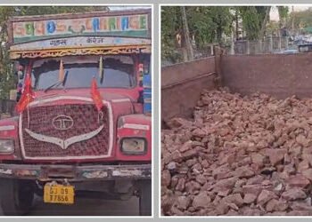 પંચમહાલ: શહેરામાં ખનીજ માફિયાઓ પર તંત્રની લાલ આંખ, ગેરકાયદે સફેદ પથ્થર ભરેલી બે ટ્રક ઝડપી પાડ્યા | T…