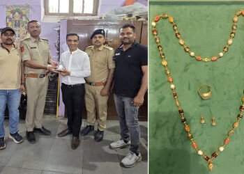 જામનગરના સોની વેપારીના રૂપિયા 6.30 લાખના સોનાના દાગીના રિક્ષામાં ભુલાઈ ગયા બાદ પોલીસે શોધી આપી પરત ક…