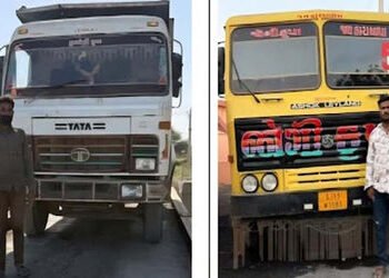 જામનગર જિલ્લાના જોડીયા પંથકમાંથી રેતીની ગેરકાયદે હેરાફેરી કરતા બે ડમ્પર ઝડપાયા | Two dumpers caught …