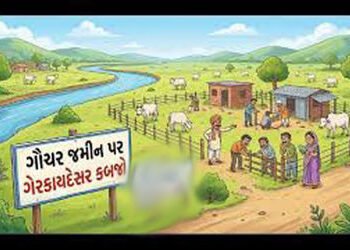 ધ્રાંગધ્રાના જસાપરમાં ગૌચર જમીન પર ભૂમાફિયાઓનો કબજો યથાવત્ | Land mafia continues to occupy grazing …