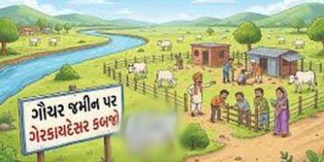 ધ્રાંગધ્રાના જસાપરમાં ગૌચર જમીન પર ભૂમાફિયાઓનો કબજો યથાવત્ | Land mafia continues to occupy grazing …