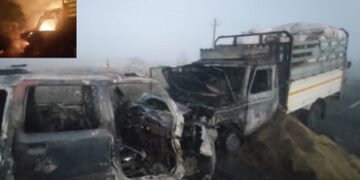 ભાણ ખોખરીના પાટિયા પાસે પીકઅપવાન અને કાર અથડાતાં યુવાનનું મોત, બે ઘાયલ | A young man died two injure…