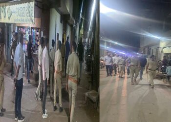 જામનગર શહેરના સંવેદનશીલ વિસ્તારમાં ઈદની પૂર્વી રાત્રે પોલીસ દ્વારા ફૂટ પેટ્રોલિંગ કરાયું | Police co…