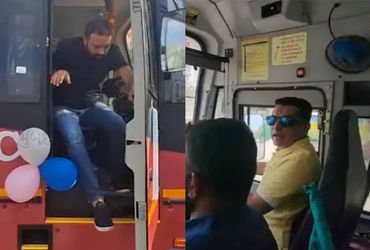 ટ્રાફિક નિયમોના ધજાગરા! જેતપુર અને સોમનાથમાં ભાજપ-કોંગ્રેસના ધારાસભ્યોએ સીટબેલટ વગર દોડાવી ST બસ | g…