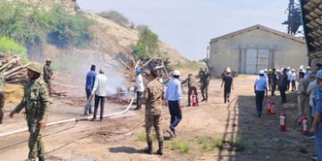 ધ્રાંગધ્રાની ખાનગી કંપનીમાં ભીષણ આગની મોકડ્રિલ