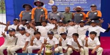 અન્ડર-12 ક્રિકેટ ટૂર્નામેન્ટમાં કમ્બાઇન્ડ ડિસ્ટ્રિક્ટ ચેમ્પિયન : મંત્રા બારોટ અને ફિઝાન ઉમટિયા ઝળક્ય…